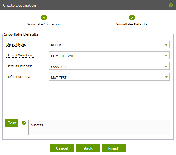 Matillion Data Loader - Destination 2